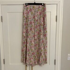 & Other Stories Pastel Floral Skirt in Pink Lavender Green